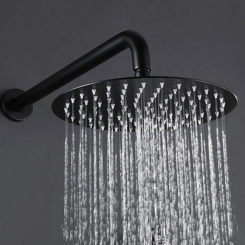 Soffione doccia Rea Black Matt 25cm