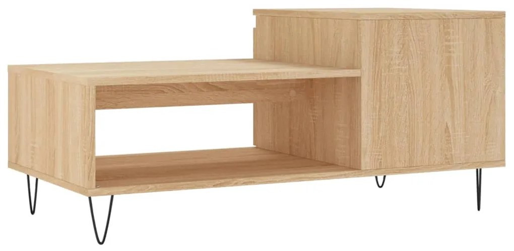 Tavolino da Salotto Rovere Sonoma 100x50x45cm Legno Multistrato