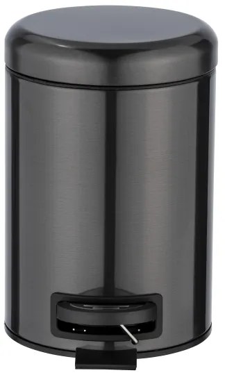 WENKO 24035100 - Cestino LEMAN 17x25 cm acciaio inossidabile/nero