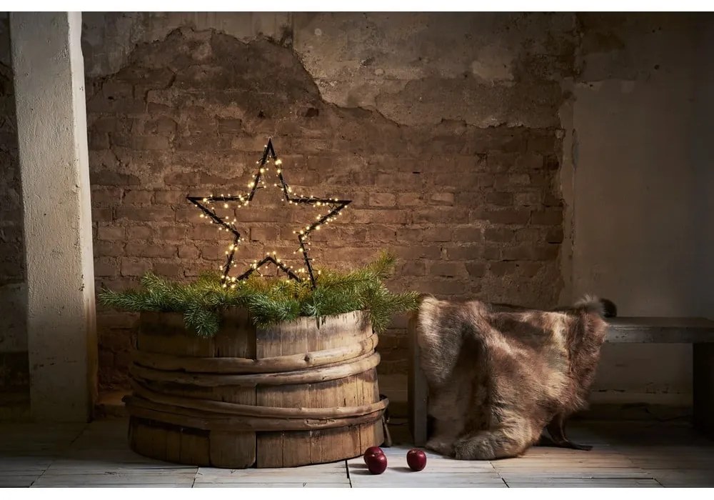 Decorazione luminosa nera per esterni con motivo natalizio Spiky - Star Trading