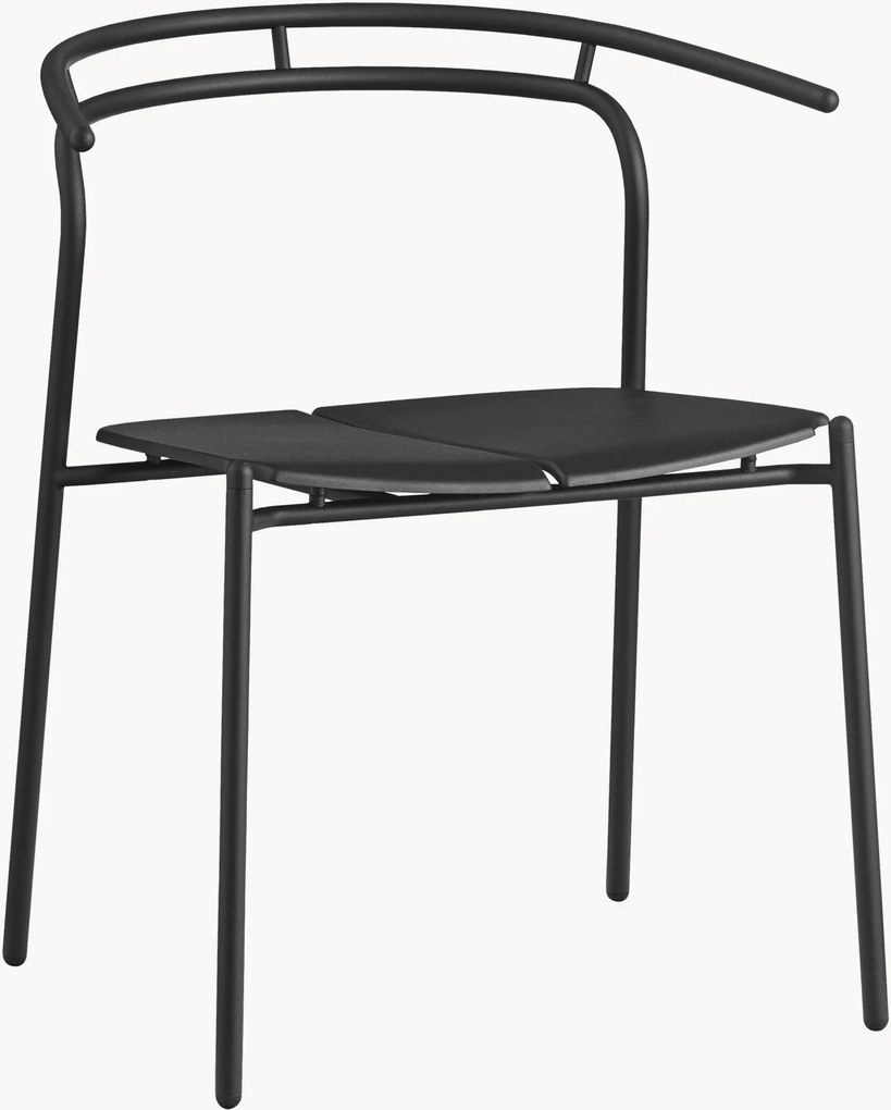 Sedia da pranzo da giardino in metallo con braccioli Novo