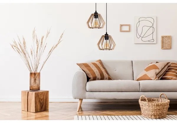 Lampadario su filo BERGO 2xE27/60W/230V bianco