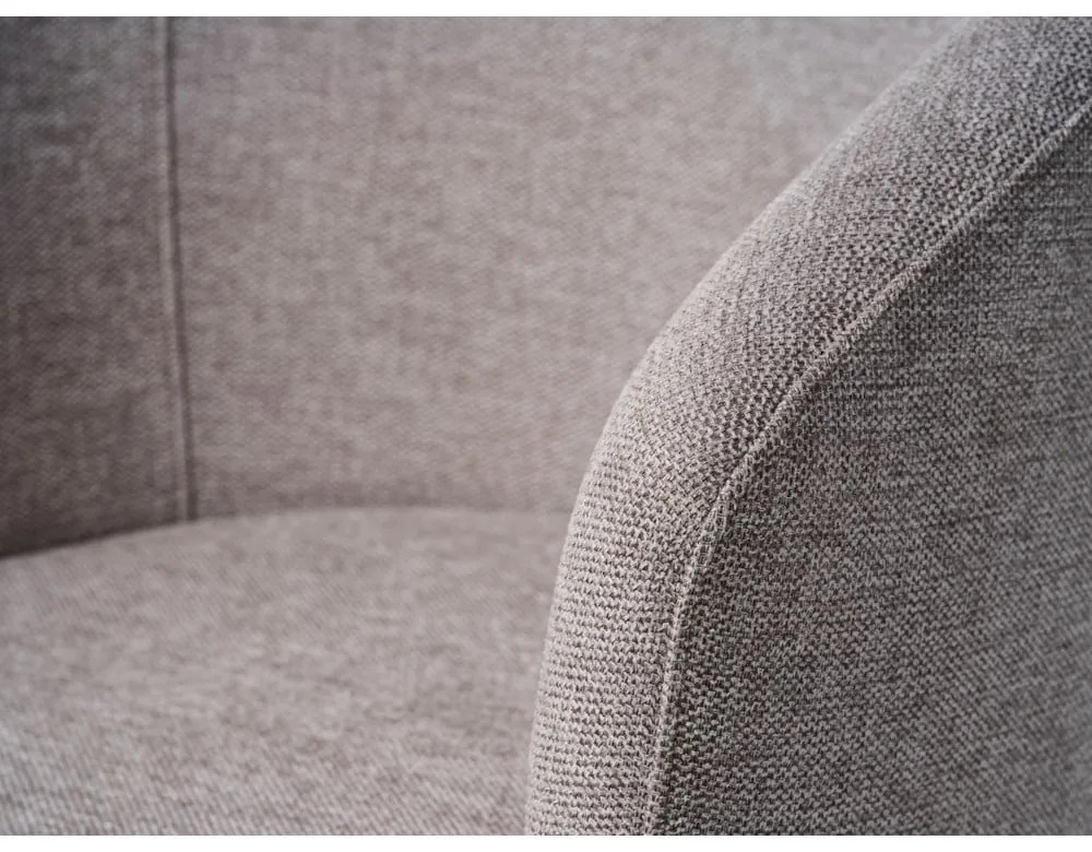 Sedia da pranzo grigio chiaro in imbottito con braccioli Easton – Unique Furniture