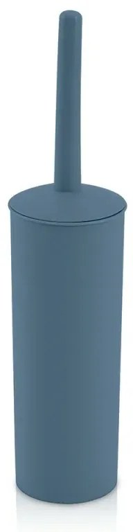 Scopino wc da appoggio blu in plastica con portascopino