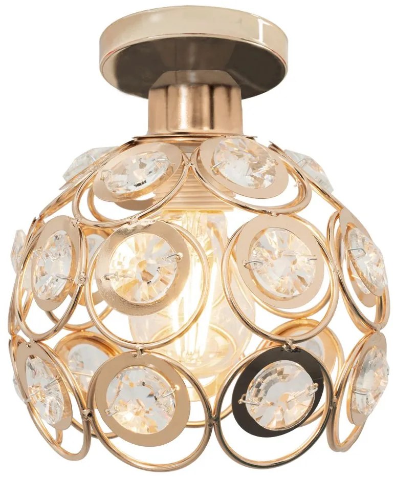 LAMPADA ELEGANTE DA SOFFITTO APP205-1C CRISTALLO ORO