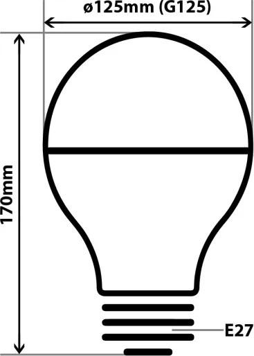 Lampadina LED DECOR MIRROR G125 E27/12W/230V oro