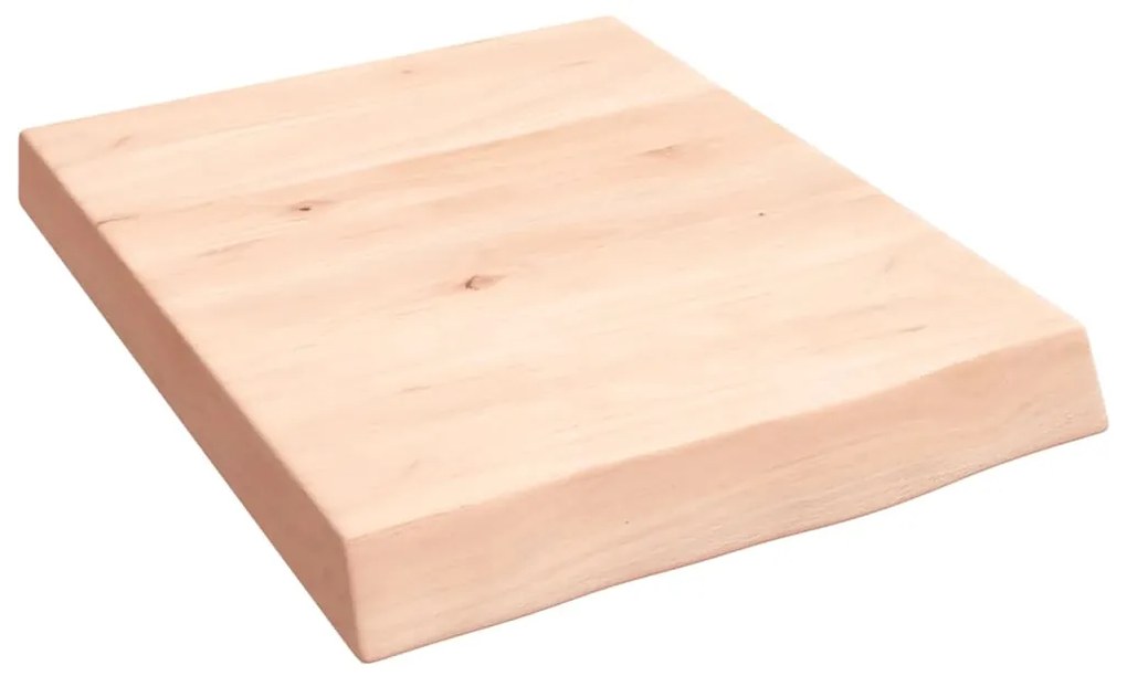 Ripiano a parete 40x50x6 cm legno massello rovere non trattato