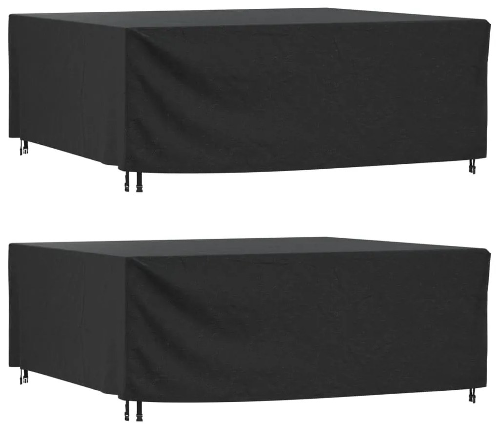 Copri Mobili Giardino 2pz Nera 250x210x90 Cm Impermeabile 420d /