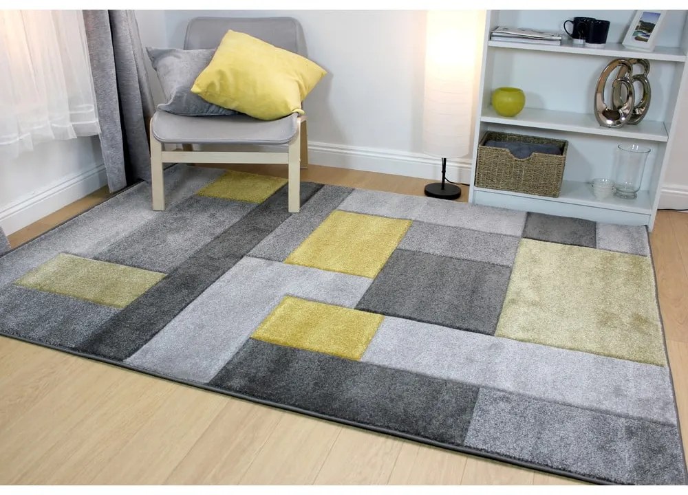 Tappeto giallo/grigio 120x170 cm Cosmos - Flair Rugs