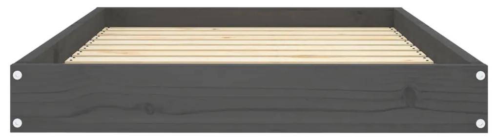Cuccia per cani grigia 91,5x64x9 cm in legno massello di pino