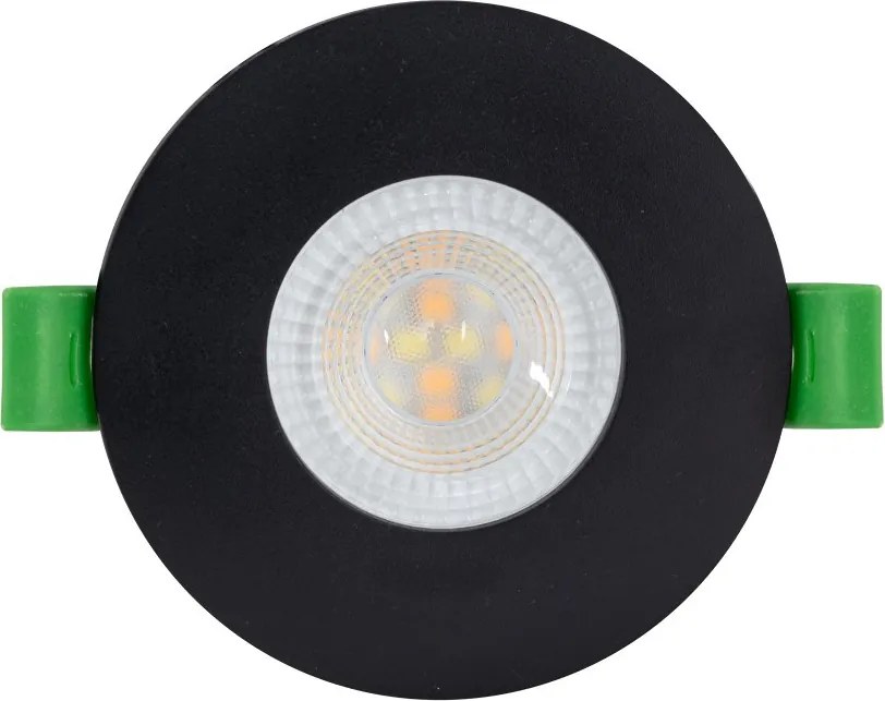 Faro LED da incasso 6W Dimmerabile CCT Foro ø70mm IP44 - Nero Colore Bianco Variabile CCT
