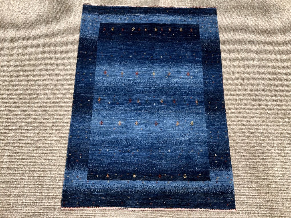 Loribaft Tappeto 80x110 Blu (Iran) Annodato A Mano