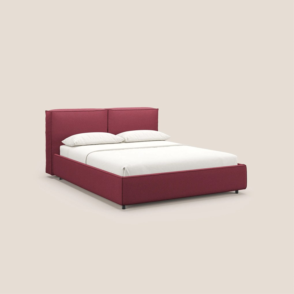 Cocoon letto imbottito contenitore sfoderabile in bouclet impermeabile T07 rosso