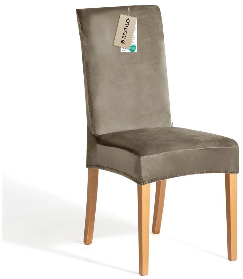 Coprisedia greige con rivestimento elastico per sedie 48 cm Sento – Restilo