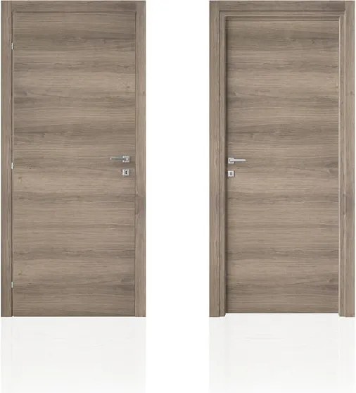 Porta interna a battente Dust in MDF colore marrone, L 70 x H 210 cm, apertura reversibile