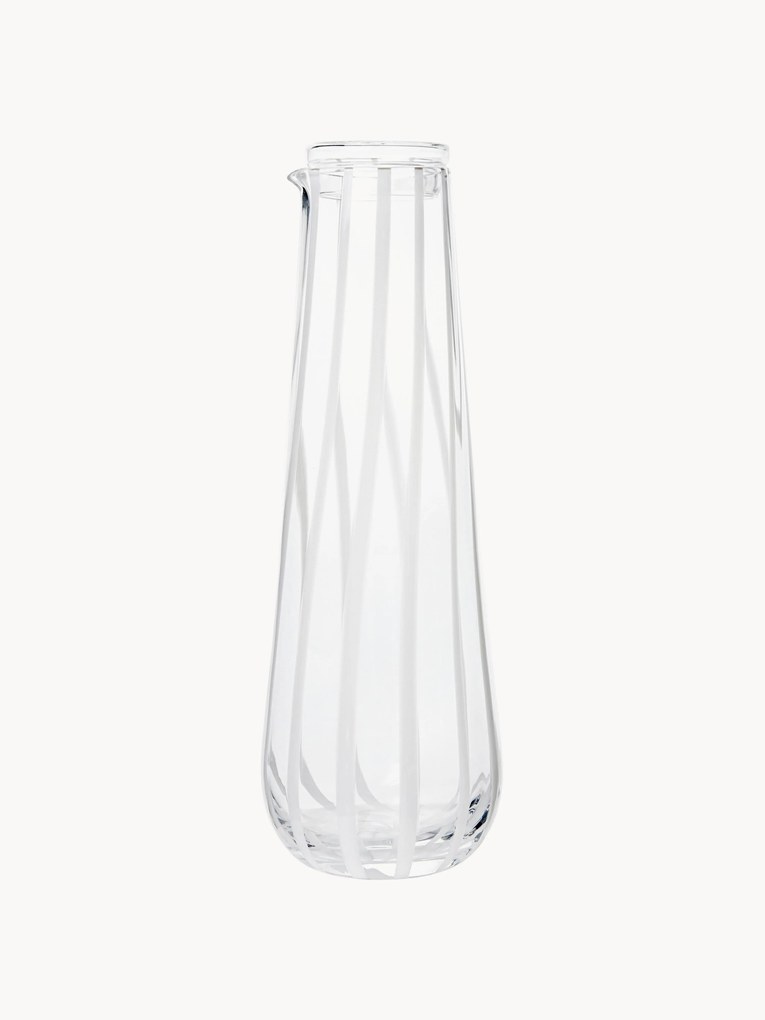 Caraffa in vetro soffiato Stripe, 800 ml