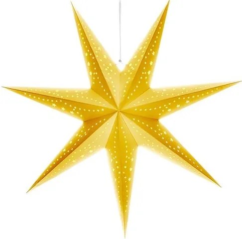 Solight 1V295 - Stella natalizia LED 60 cm, 20 LED, alimentazione 2xAA, luce bianca calda, finitura dorata