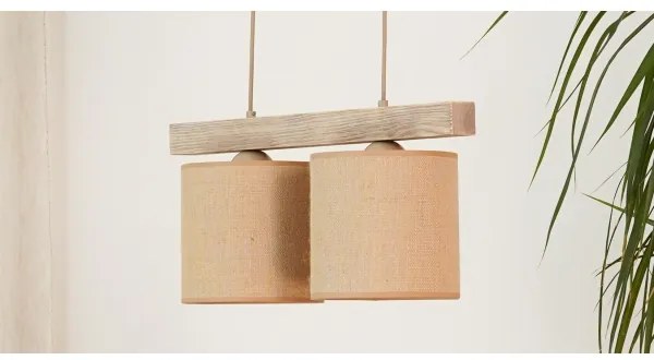 Brilagi - Lampadario a sospensione con filo FOREST 2xE27/15W/230V pino/marrone