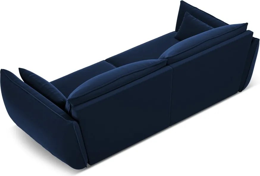 Divano blu scuro con rivestimento in velluto 208 cm Vanda – Mazzini Sofas
