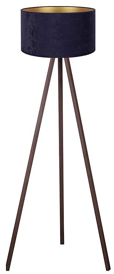 Brilagi - Lampada con piedistallo VELVET 1xE27/60W/230V marrone/blu