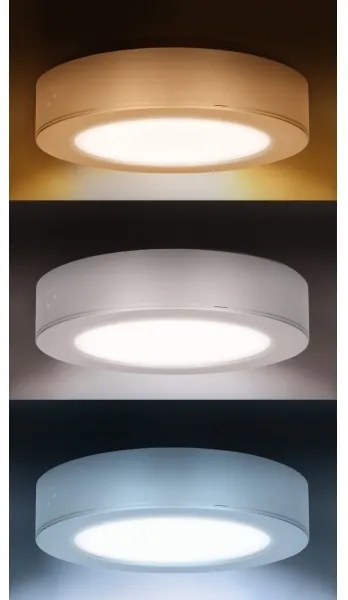 Solight WD240-S - Pannello LED 2 in 1 LED/12W/230V 3000/4000/6000K Ø17 cm IP54 argento