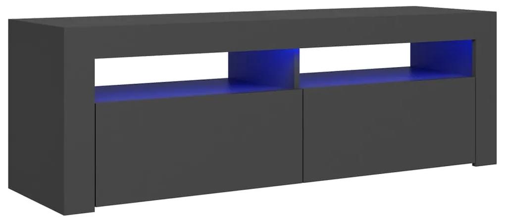 Mobile porta tv con luci led grigio 120x35x40 cm