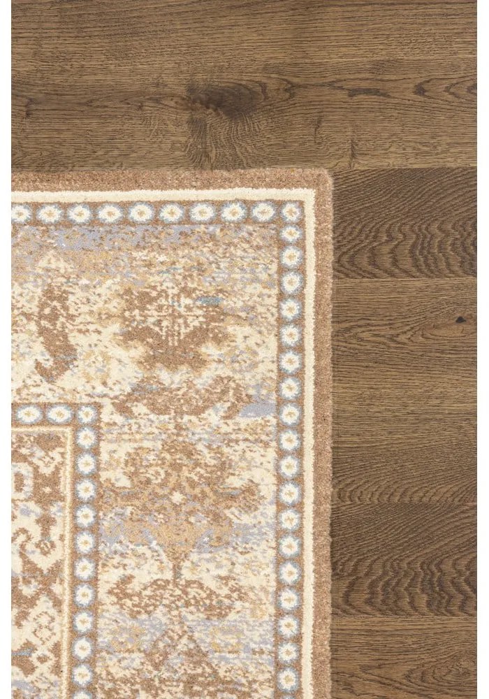 Tappeto in lana marrone chiaro 133x180 cm Carol - Agnella
