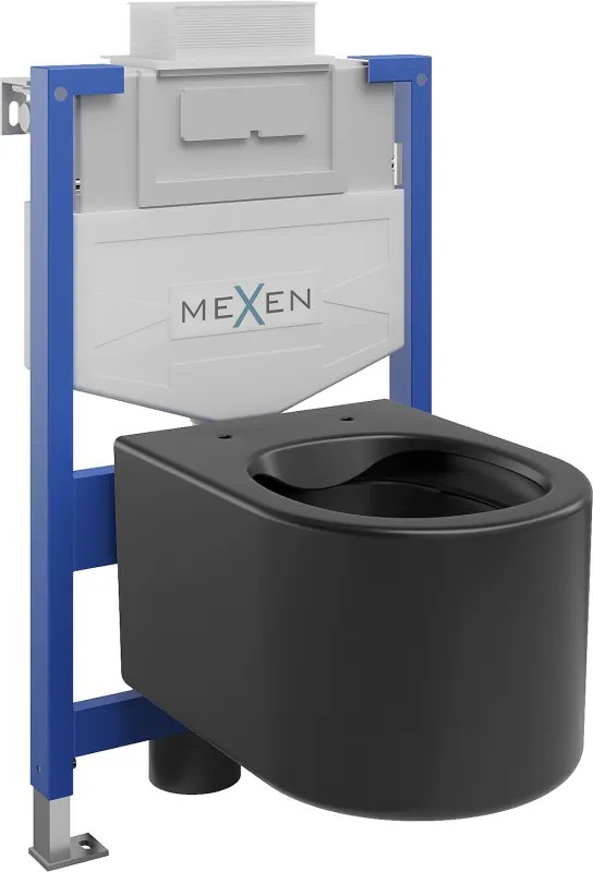 Mexen set incasso WC telaio Fenix XS-U con vaso WC Sofia, nero opaco - 6853354XX85