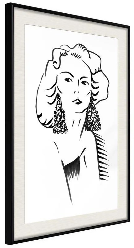 Poster  Hypnotic Earrings  Cornice Quadri Cornice nera con pass-partout, Larghezza x Altezza Home decor 30x45