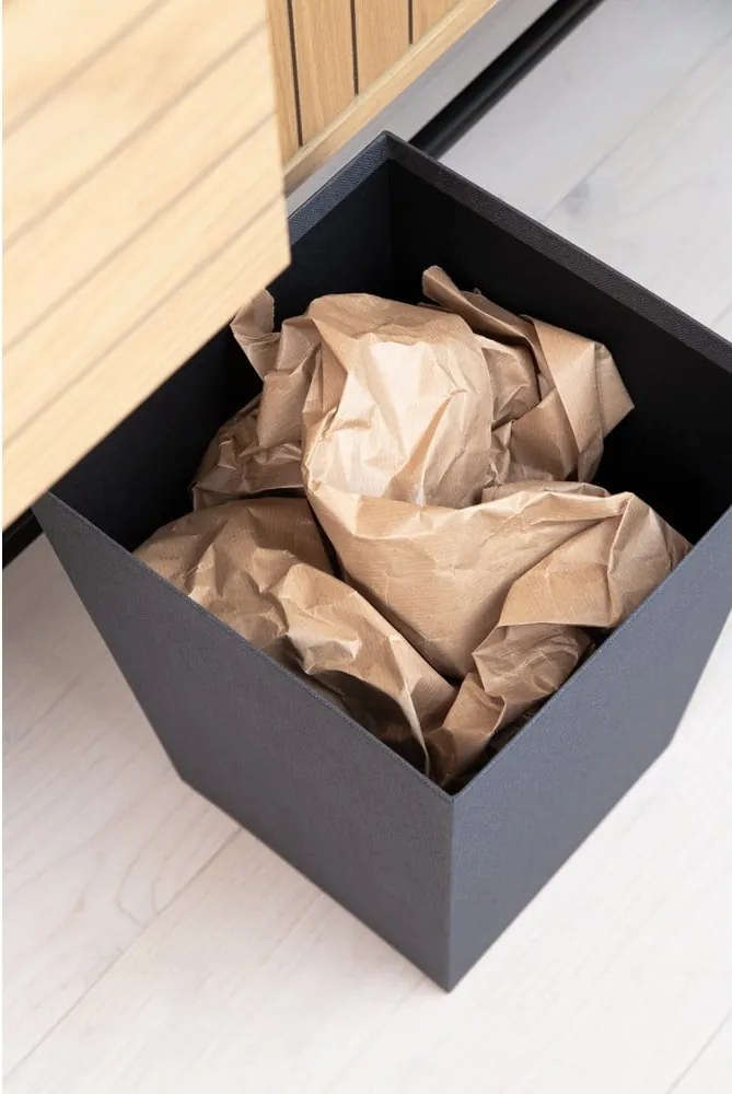 Cestino per la spazzatura nero Sofia Canvas Paper Laminate – Bigso