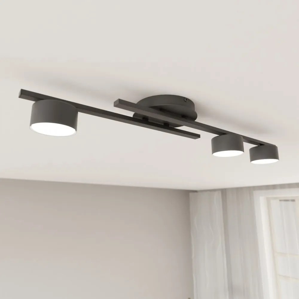 Lampada da soffitto in acciaio FRAGMENT 3 da interno 3xGX53 Colore del corpo Nero