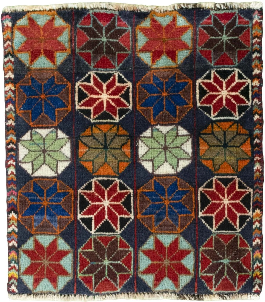 Shiraz Tappeto persiano 50 x 60 Rosso (Iran) Annodato A Mano
