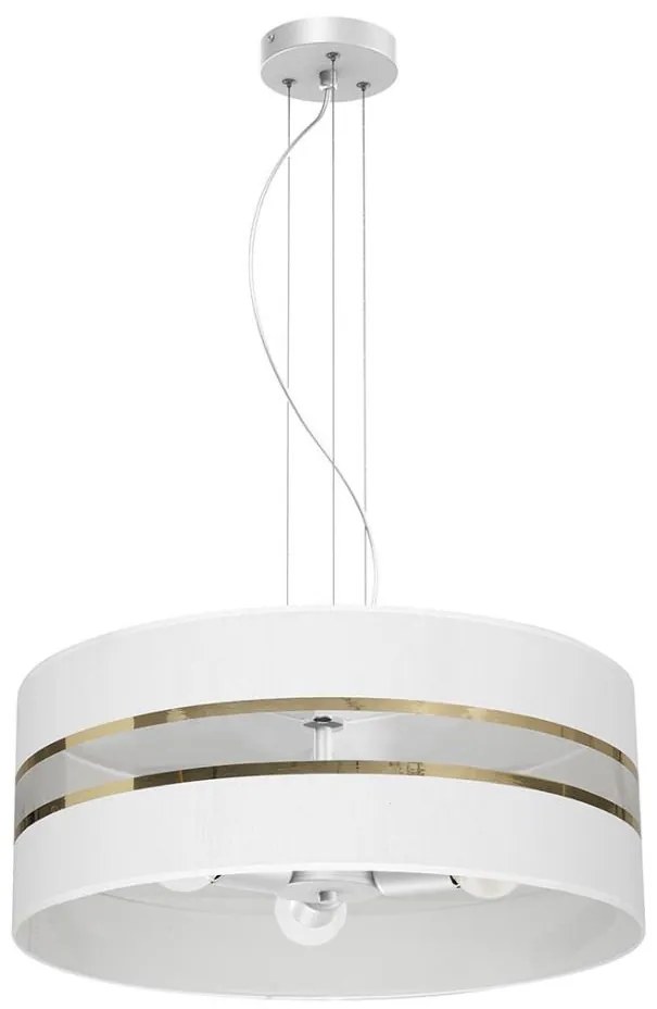 Lampadario su corda ULTIMO 3xE27/60W/230V bianco