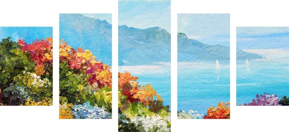 Quadri 5 pezzi – Vista sul mare