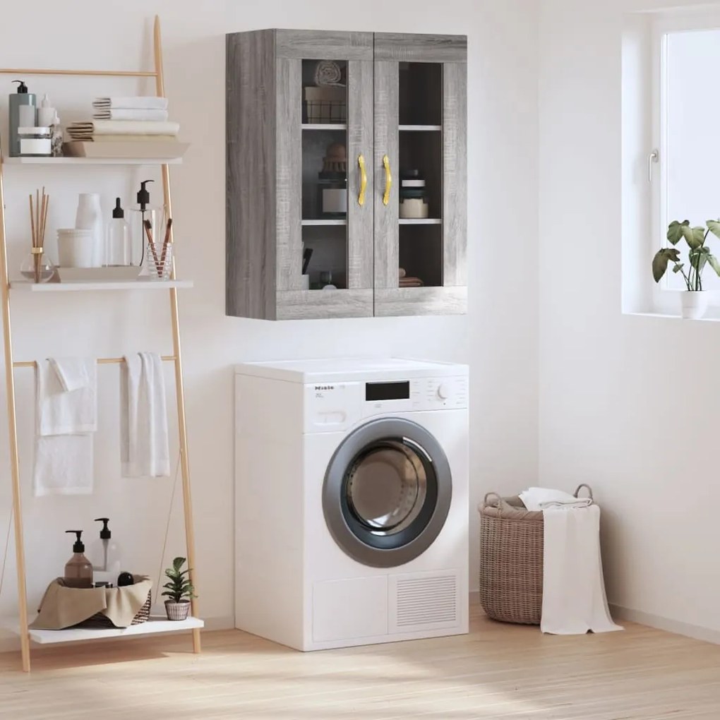 Mobile A Parete Grigio Sonoma 69,5x34x90 Cm /