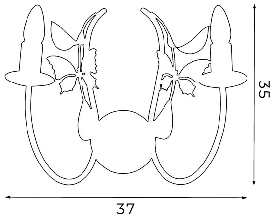 Applique SUMMER 2xE14/60W/230V