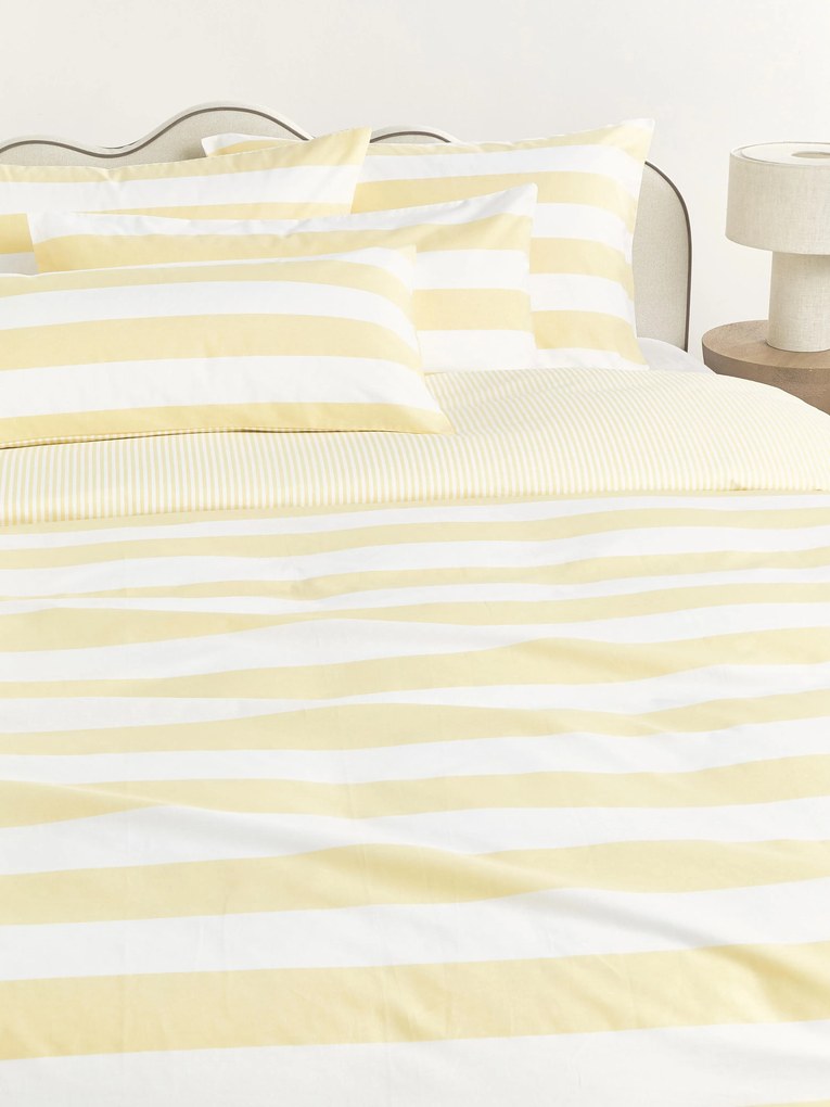 Copripiumino reversibile in cotone a righe Lorena