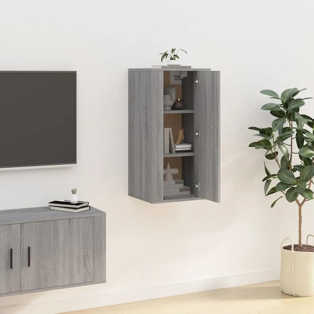 Mobile porta tv a parete grigio sonoma 40x34,5x80 cm