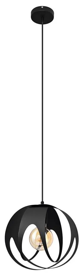 Lampadario a sospensione con filo MOONLIGHT 1xE27/15W/230V nero