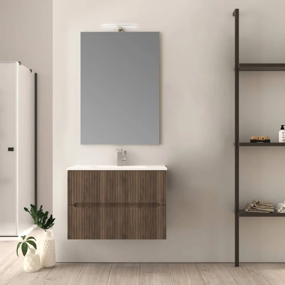 Mobile bagno Noce cannetato 80 cm Riga