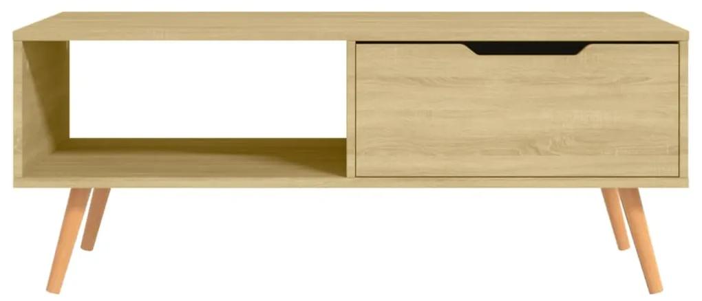 Tavolino da salotto rovere 100x49,5x43 cm in truciolato