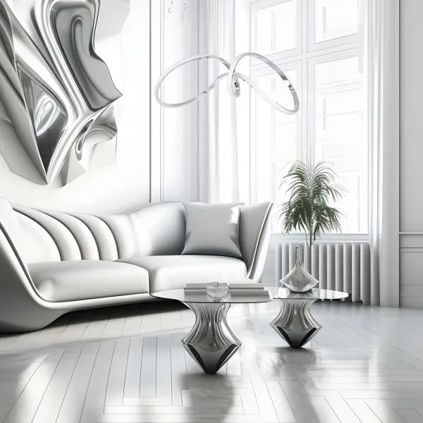 Lampadario LED a sospensione con filo TESORO LED/48W/230V cromo lucido