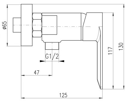 RAV Slezák NL181.5MGK - Miscelatore per doccia NIL, grigio spazzolato