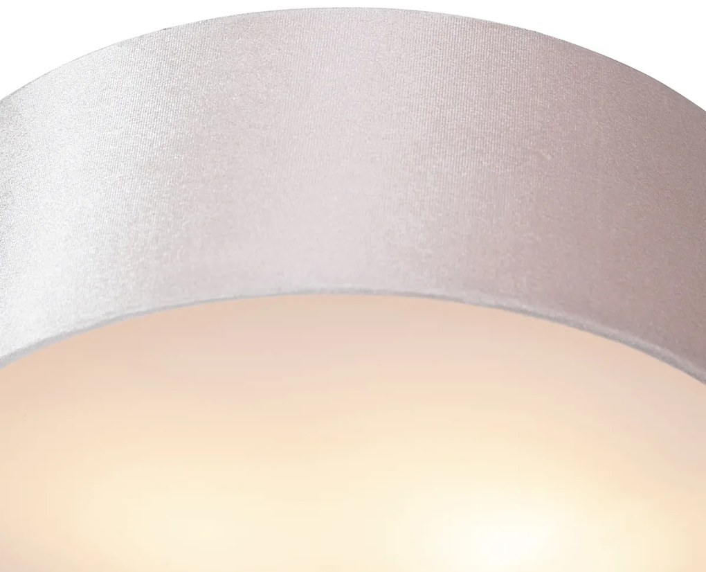 Plafoniera moderna rosa 30 cm con interno dorato - Drum
