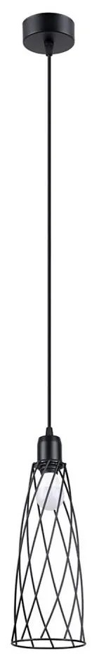 Sollux SL.1165 - Lampadario a sospensione con filo SUBA 1xE27/15W/230V nero