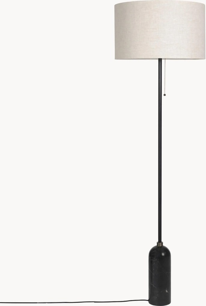 Lampada da terra con luce regolabile e base in marmo Gravity