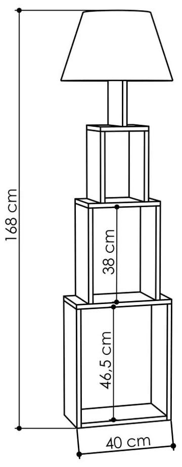 Lampada a stelo color antracite con paralume grigio chiaro Tower - Homitis