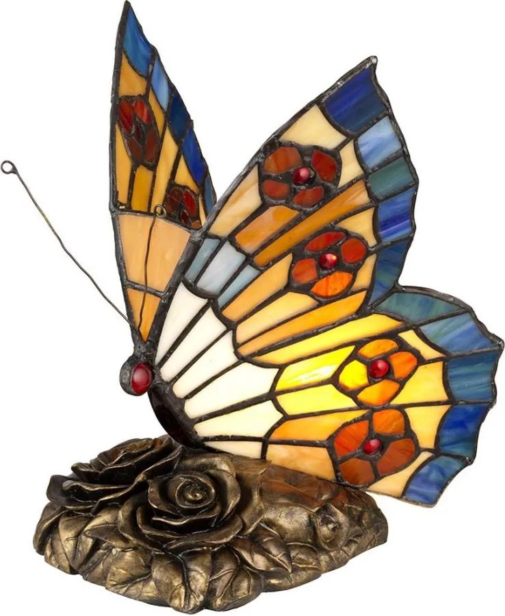 Elstead QZ-OBUTTERFLY-TL - Lampada decorativa LED TIFFANY 1xG9/3W/12/230V a forma di farfalla
