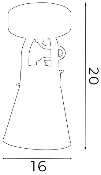 Faretto da parete AMOS 1xE27/60W/230V