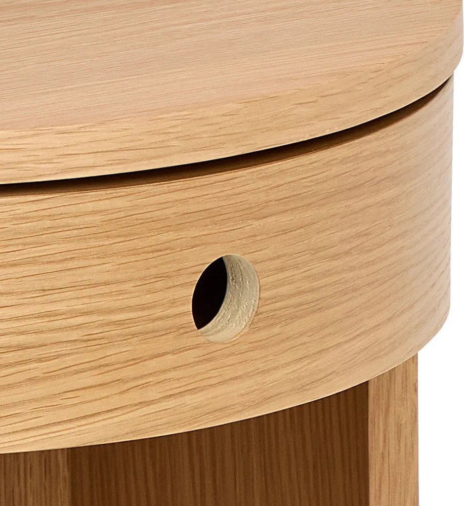 Comodino colore naturale chiaro con effetto rovere Paron – Actona